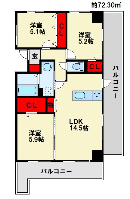 THE SQUARE Platinum Residence 間取り