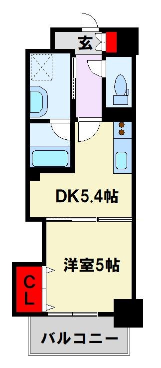 THE SQUARE Platinum Residence 1107号室 間取り