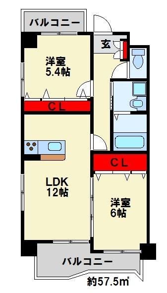 ノーブル三ヶ森 間取り図