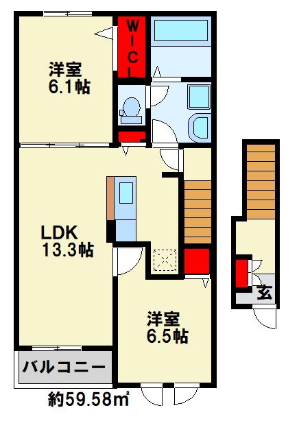 プランタンコートⅥ 間取り図