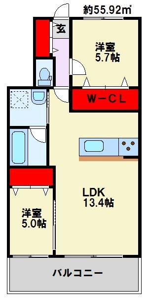 医生ケ丘ヴァレンシア C棟  間取り図