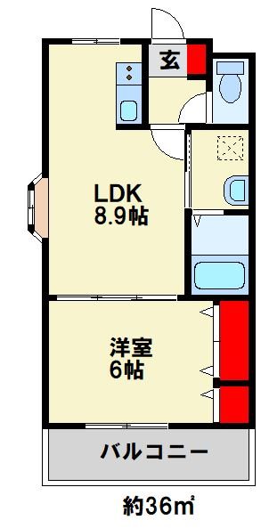 プランドール・Ｋ 206号室 間取り