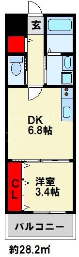 ギャラン竪町Neo 727号室 間取り