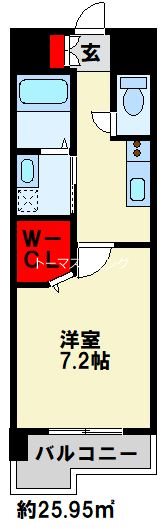 アクシオ片野 602号室 間取り