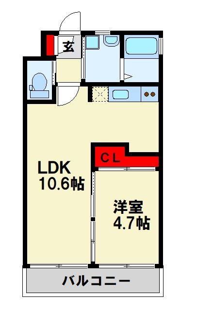 ベイスタイル 507号室 間取り