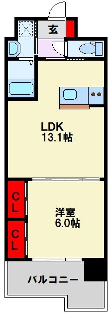 ウイングス八幡駅前 915号室 間取り