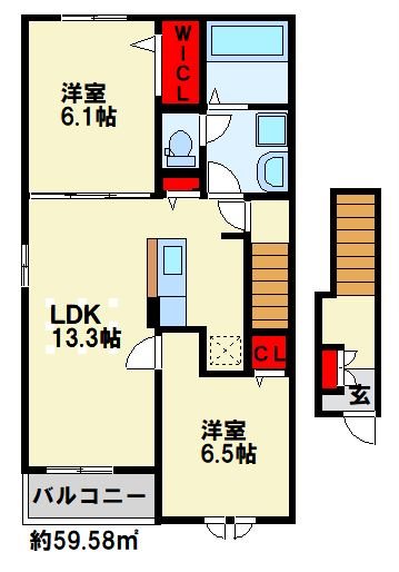 レジデンス　プリュⅩⅠ 間取り図