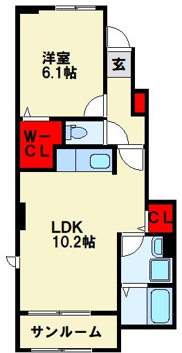 ナチュラルライフ 103号室 間取り