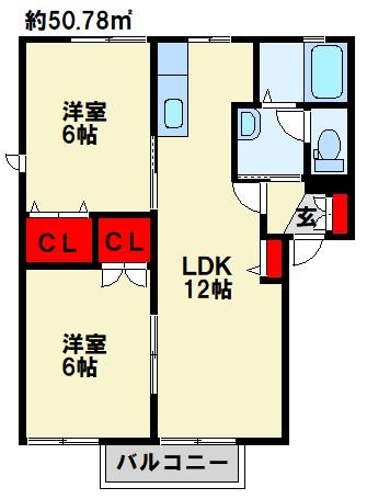 エスポワール中津熊 間取り図