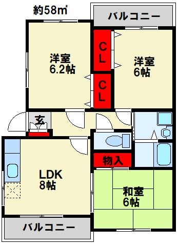 プレステージ芦屋 間取り図