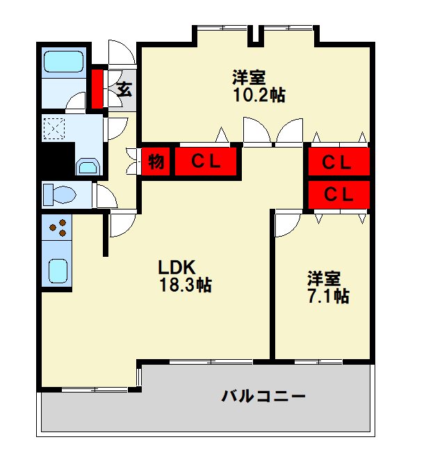 フリーリー守恒  間取り図