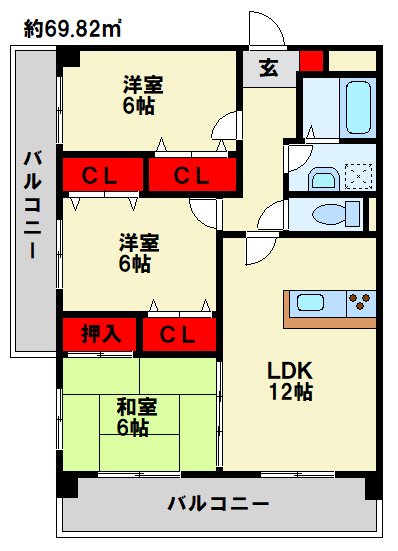 三島マンションⅠ 間取り図