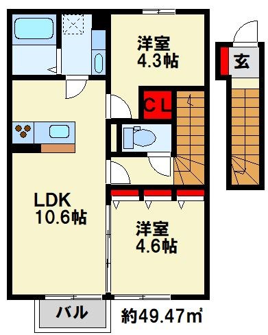 Forest　river 202号室 間取り