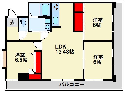 グレイス守恒駅前 504号室 間取り