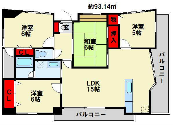 セカンドレオ守恒 間取り図