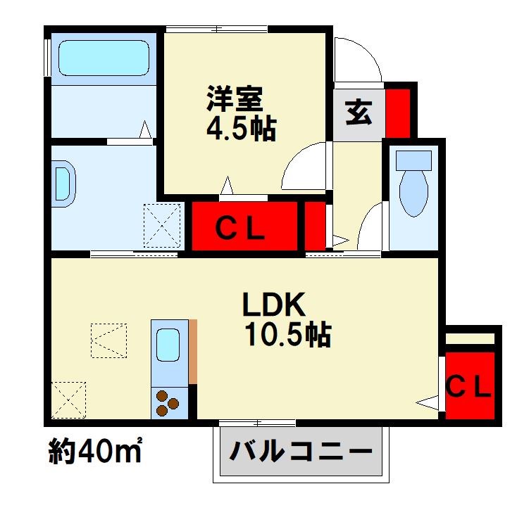 Grand Soleil　B棟  101号室 間取り