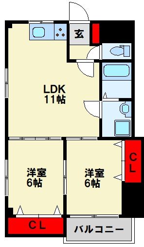クオリア守恒 402号室 間取り