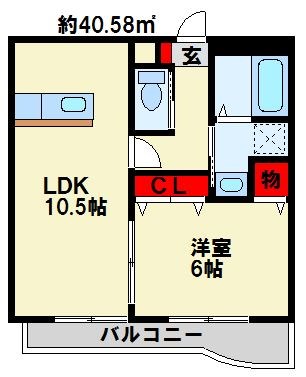 サニーヴィラ 205号室 間取り