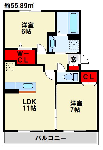 コンフォールⅢ番館 間取り図