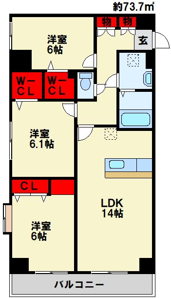 ファミール守恒  間取り図