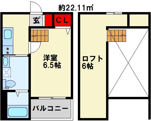 レオーネ西小倉 101号室 間取り