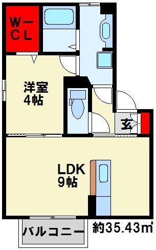 リバーサイド唐戸Ⅱ 間取り図