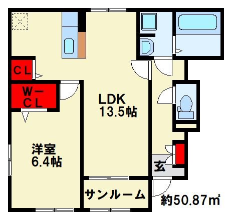 ヴィラルーチェＴ＆Ｔ　A 間取り図