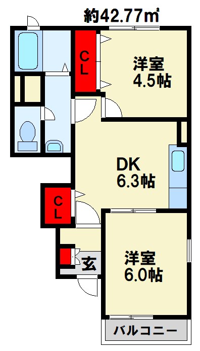アプローズ参番館 間取り図