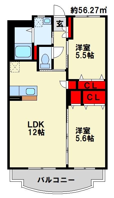 ユーミー徳吉東 間取り図
