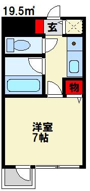 ダイナコートヒルズ折尾  203号室 間取り