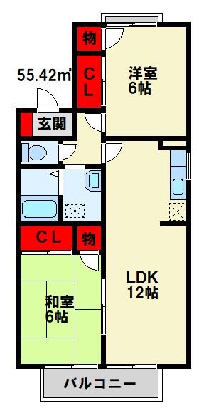 リオ・グランデ芳賀　A棟 間取り図