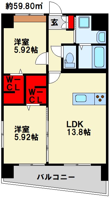 THE SQUARE Glory Residence 間取り図