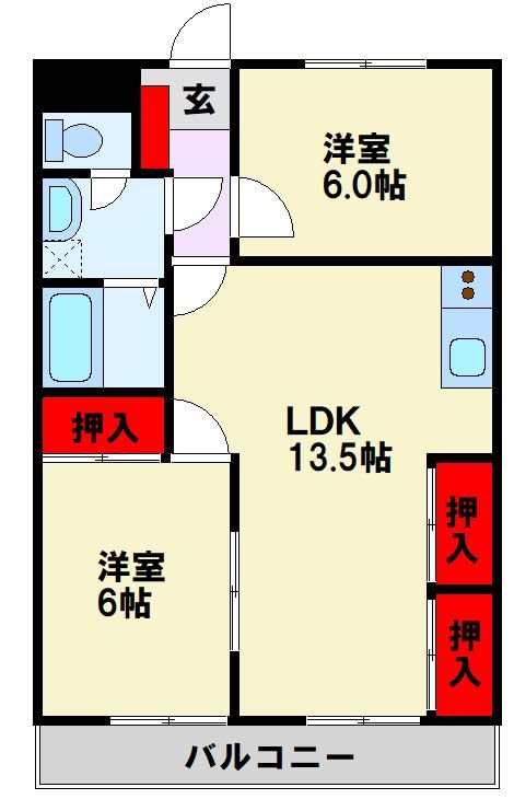 ファミール萩原 間取り図