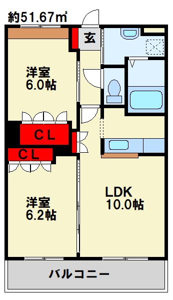レジデンス・ファミーナ 103号室 間取り