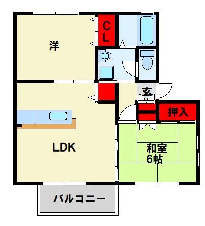 ファンテージ21 B棟 101号室 間取り