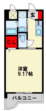 セレスタイト黒崎  402号室 間取り