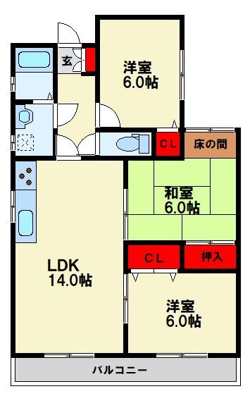ダイナコート鷹の巣 間取り