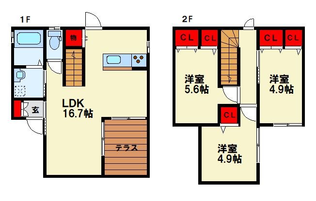 unicube上上津役 間取り