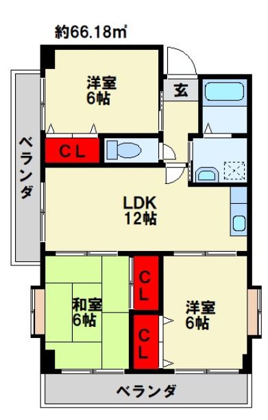 エクセレントリッチ伊崎 間取り