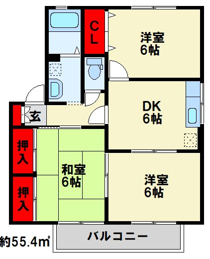 セジュールＫ　A棟 間取り