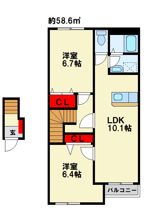 サンフォレスタ　Ⅰ 間取り