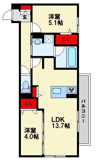 D-ROOM前田 間取り