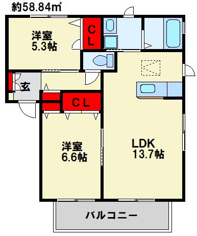 アムール半田　A棟 間取り