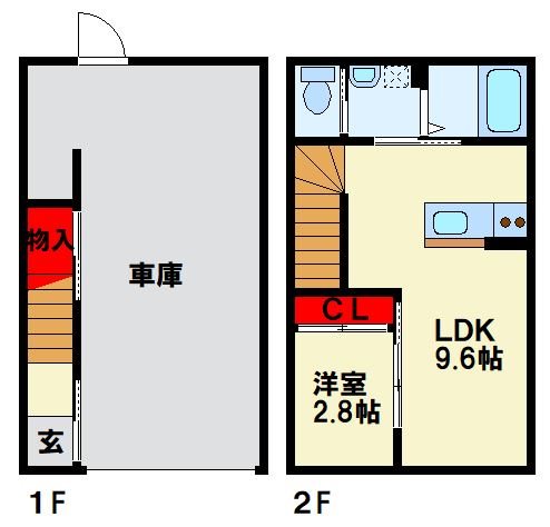 Excel Garage 小倉南　A棟 間取り