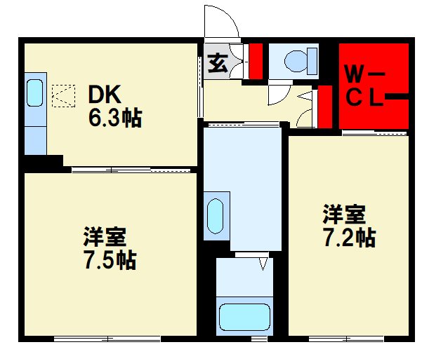 三洋タウン木屋瀬 B棟 間取り