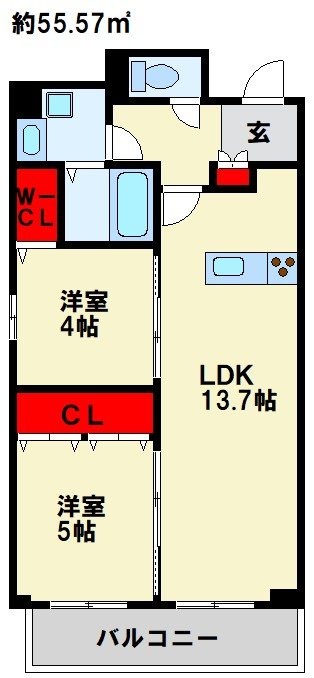 Mys　Casetta　Kokura～ミースカセッタ小倉～ 間取り