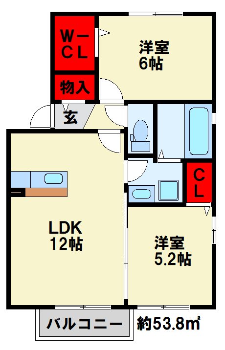 ウィングランデMⅡ　B棟 間取り