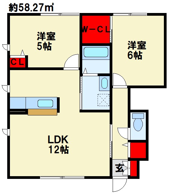 カーザ上の原 A棟 間取り