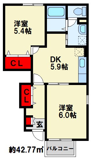 サンリット　ヒルズB 間取り