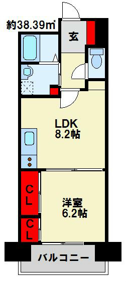 クラシオン白山Ⅰ棟 間取り